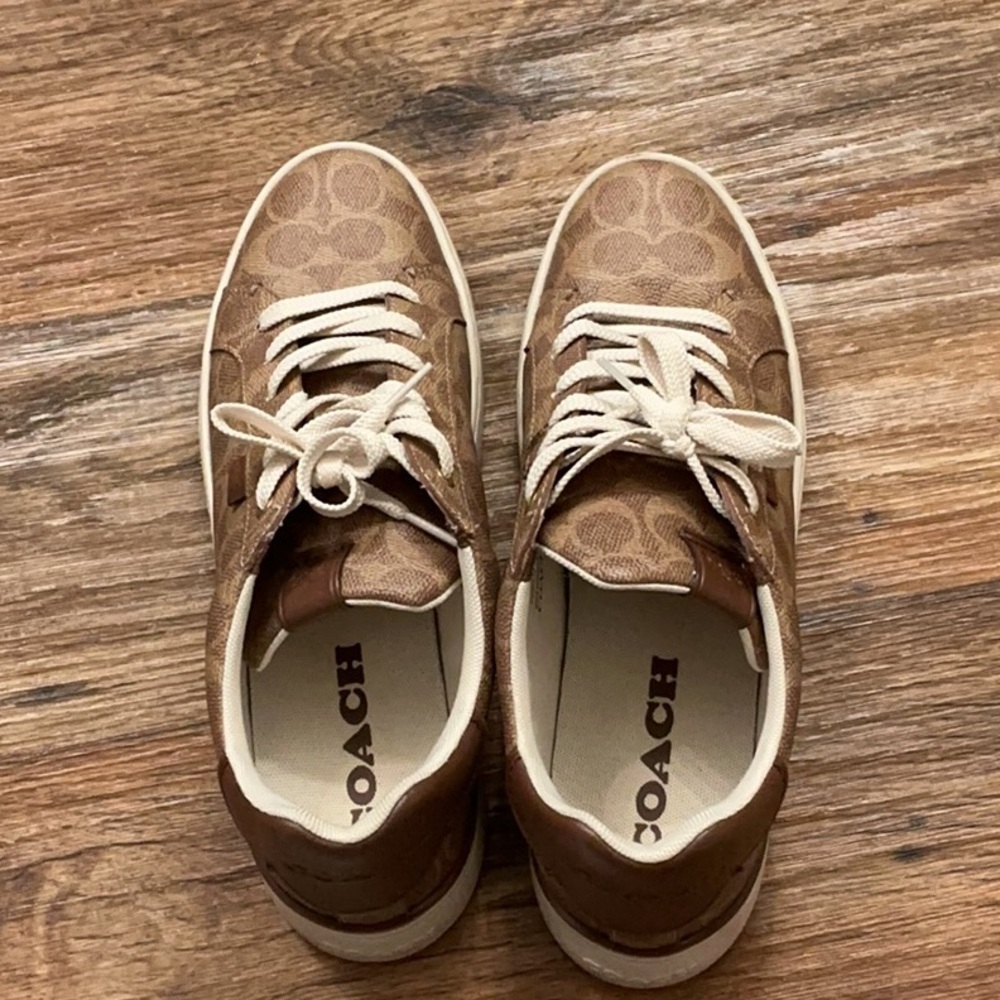 Coach Brown and Cream Sneakers - Picture 4 of 5